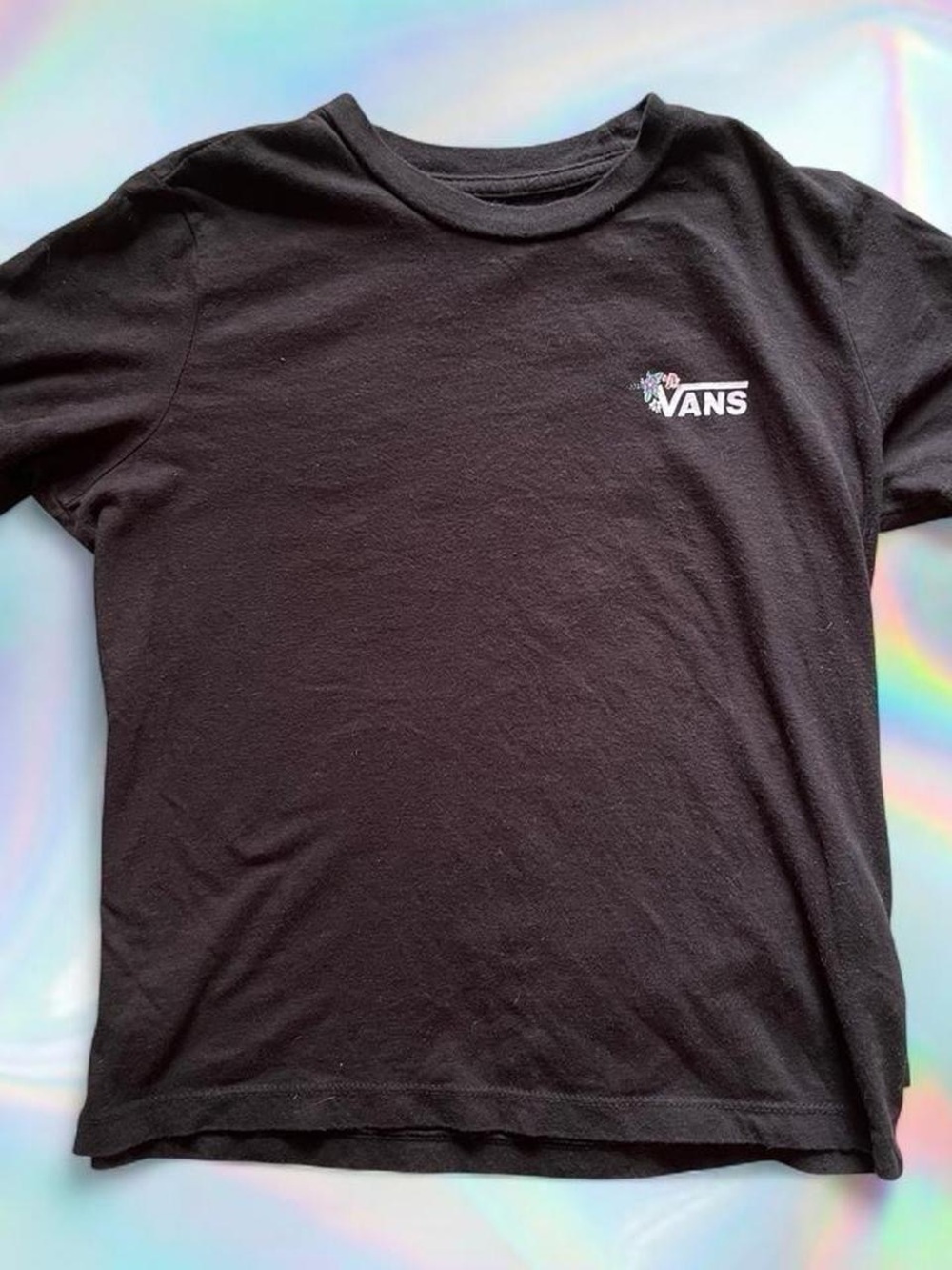 Vans floral and black baby tee - size small